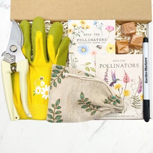 Garden Gift Box – Gardening Kit for Plant Lovers – Personalized Thank You Box – Mom, Grandma, or Friend – Flower Seeds & Tools