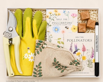 Caja de regalo para el jardín: regalo para amantes de las plantas - Semillas de flores y herramientas