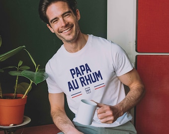 Funny Men's T-shirt "Papa au rhum" - Funny gift - Original dad gift - Funny - Fun