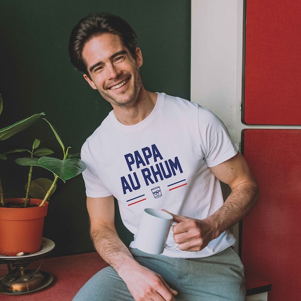 T-shirt Homme humoristique "Papa au rhum" - Cadeau humoristique - Cadeau papa original - Drôle - Fun