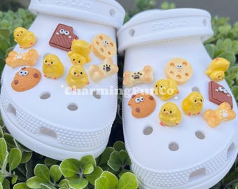 18PCS Yellow 3-D Shoe Charms Easy Clip Exclusive Design