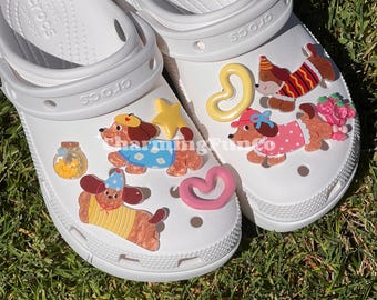 SET Puppy Dog Love Charms Shoe Clips Accessories-Cute Girls Decorations
