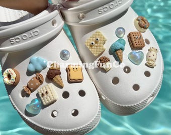 16PCS Set Ice Cream Shoe Charms Shoe Accessories-Clips