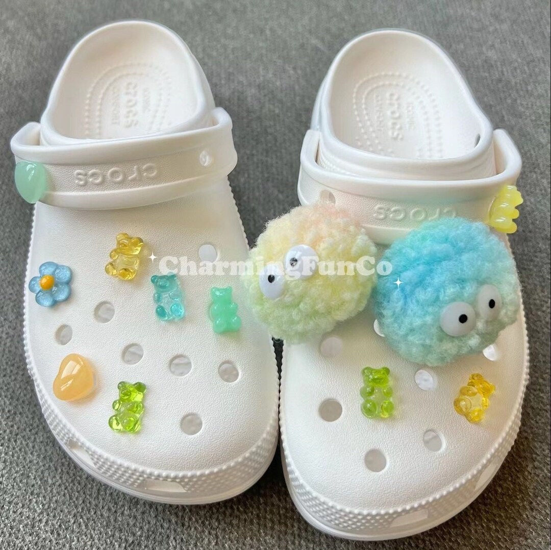 Gummy Bears and Fluffy Pom Poms Croc Charms Shoe Accessories-shoe Clips ...