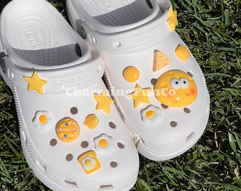 14PCS Cheese Foodie Shoe Charms Girls Shoe Accessories-Cute Girly Shoe Clips Decorations