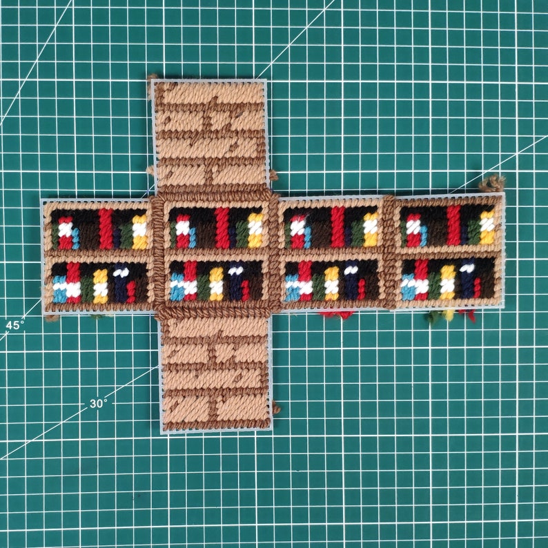 Minecraft Book Pattern Minecraft Bookshelf Plastic Canvas Pattern, Download Pdf, Gamer Desk ...