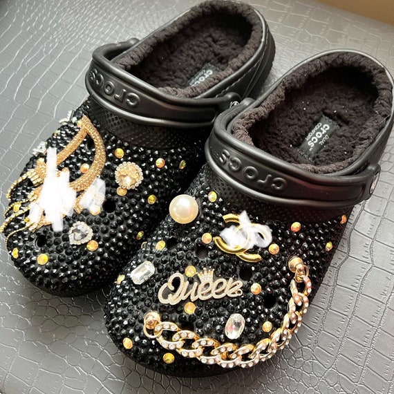 custom crocs with fur