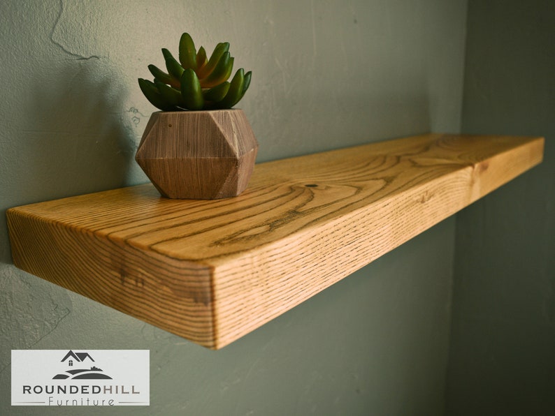 Hardwood Floating Shelf, Solid Wood Shelf, Custom Floating Shelf
