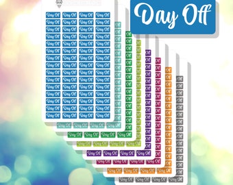 Foglio adesivo giorno libero / Opzioni multiple di dimensioni e colore / Adesivi pianificatore / Adesivi calendario / B0072 / Spedizione gratuita idonea