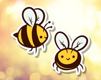 Bumble Bee sterben geschnittene wasserdichte Aufkleber | 2er-Set | Laptop Wasserflasche Dekoratives Tier A-109 | Kostenloser Versand