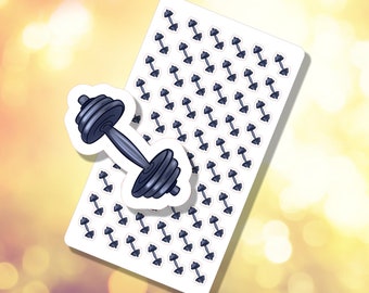 Workout Tracker Sticker Sheet Dumbbell Planner Stickers | B-0046 | Free shipping