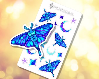 Celestial Moth Sticker Sheet | Journaling Planning Stickers | Cute Decorative Stickers | B-0074 | Free shipping