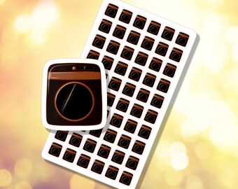 Washing Machine Icon | Budgeting Planner Sticker Sheet | Chore Tracker Stickers | B-0129 | Free shipping