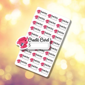 Creditcardbetaling verschuldigd invulbare sticker | Budgettering | Planner stickervel | Georgette | B-0112 | Geen verzendkosten