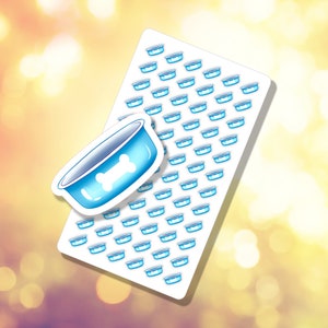 Stickervel hondenbak pictogram | Stickers voor dagboekplanning | Leuke decoratieve stickers | B-0095 | Gratis verzending