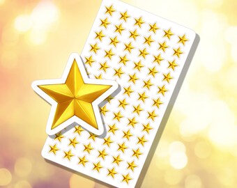 Star Icon Sticker Sheet | Journaling Scrapbooking Stickers | Planner Sticker Sheet | Calendar Stickers | Tracker Stickers | B-0136