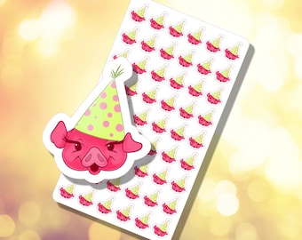 Georgette Birthday Icon Budgeting Planner Sticker Sheet Piggy Bank | B-0098 | Free US Shipping