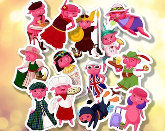 World Traveler Georgette Die Cut Waterproof Stickers | Laptop Water Bottle | Bundle and Save! | A-133 | Free shipping