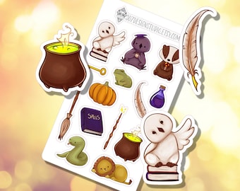 Magic Animals Sticker Sheet Journaling Planning Stickers Cute Decorative B-0147 Free US Shipping