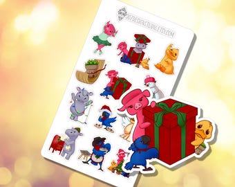 Christmas Crazy Sticker Sheet | Journaling Planning Stickers | Cute Decorative Stickers | B-0144 | Free US Shipping
