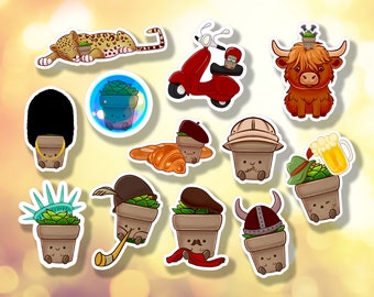 World Traveler Fred Jr Die Cut Waterproof Sticker Bundle | Laptop Water Bottle | Savings Bundle! | A-132 | Free shipping