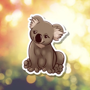 Cute Koala Die Cut Waterproof Sticker Laptop Water Bottle Decorative Animal A-053 | Free shipping