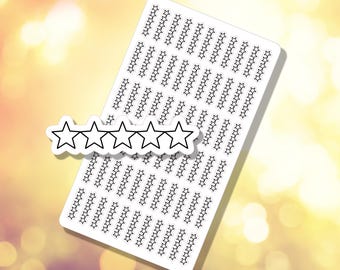 Fillable 5 Star Planner Sticker Sheet | Journaling Scrapbooking Stickers | Calendar Stickers | Tracker Stickers | B-0137