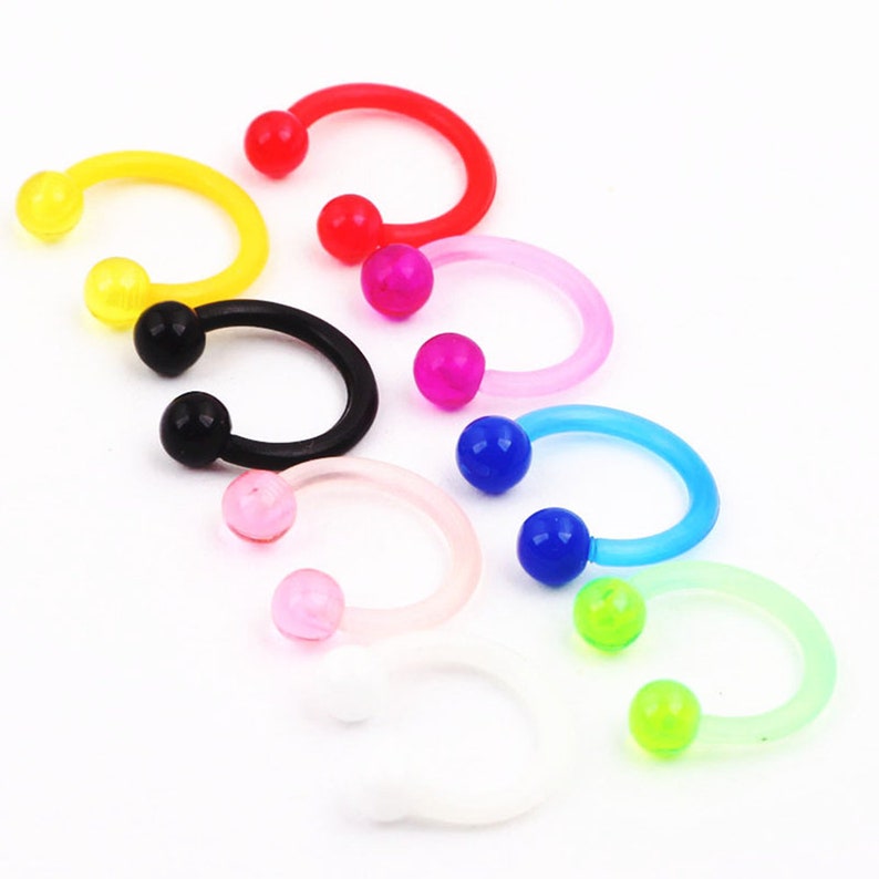 16 Pieces Acrylic Body Piercing Jewellery Set Barbell Belly Etsy