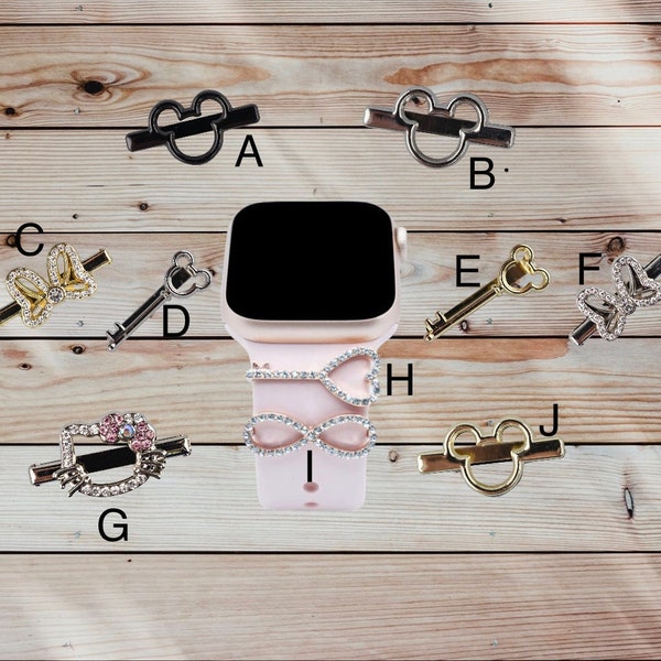 Apple Watch Band| Stackable Watch Band Bar| Watch Strap Slider Charm| Apple Watch Band| Fitbit Band Charm| MagicBand Charm|