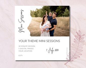 Photography Mini Session Template: CANVA Marketing (2000x2000px)