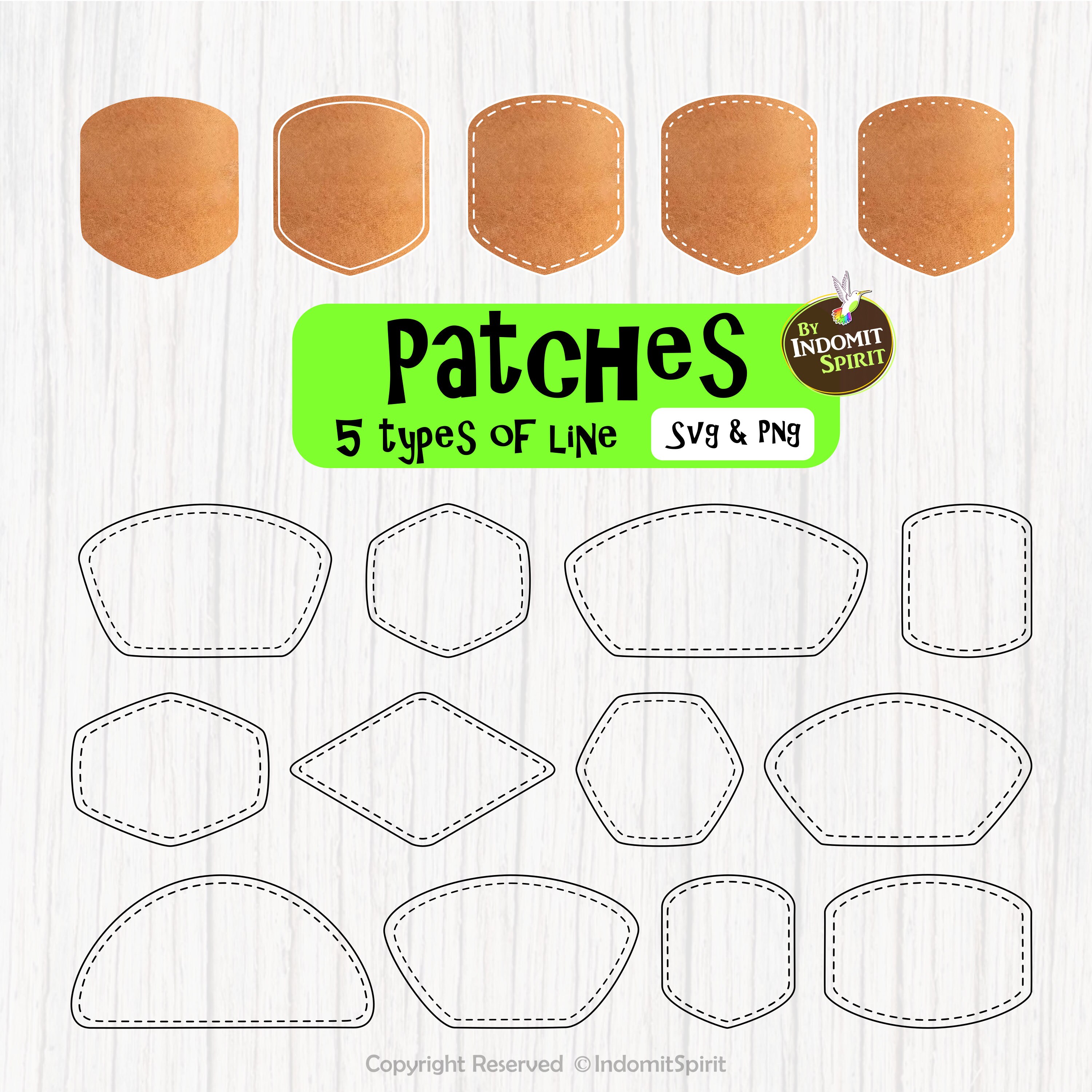 Patch Svg & Png /dotted Outline Svg / Patches Rounded Corners / Patches