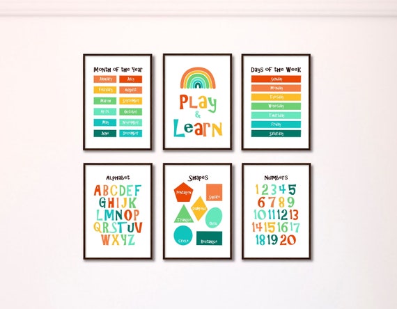 Educational Posters Png Pdf / Preschool Collection/ Montessori - Etsy