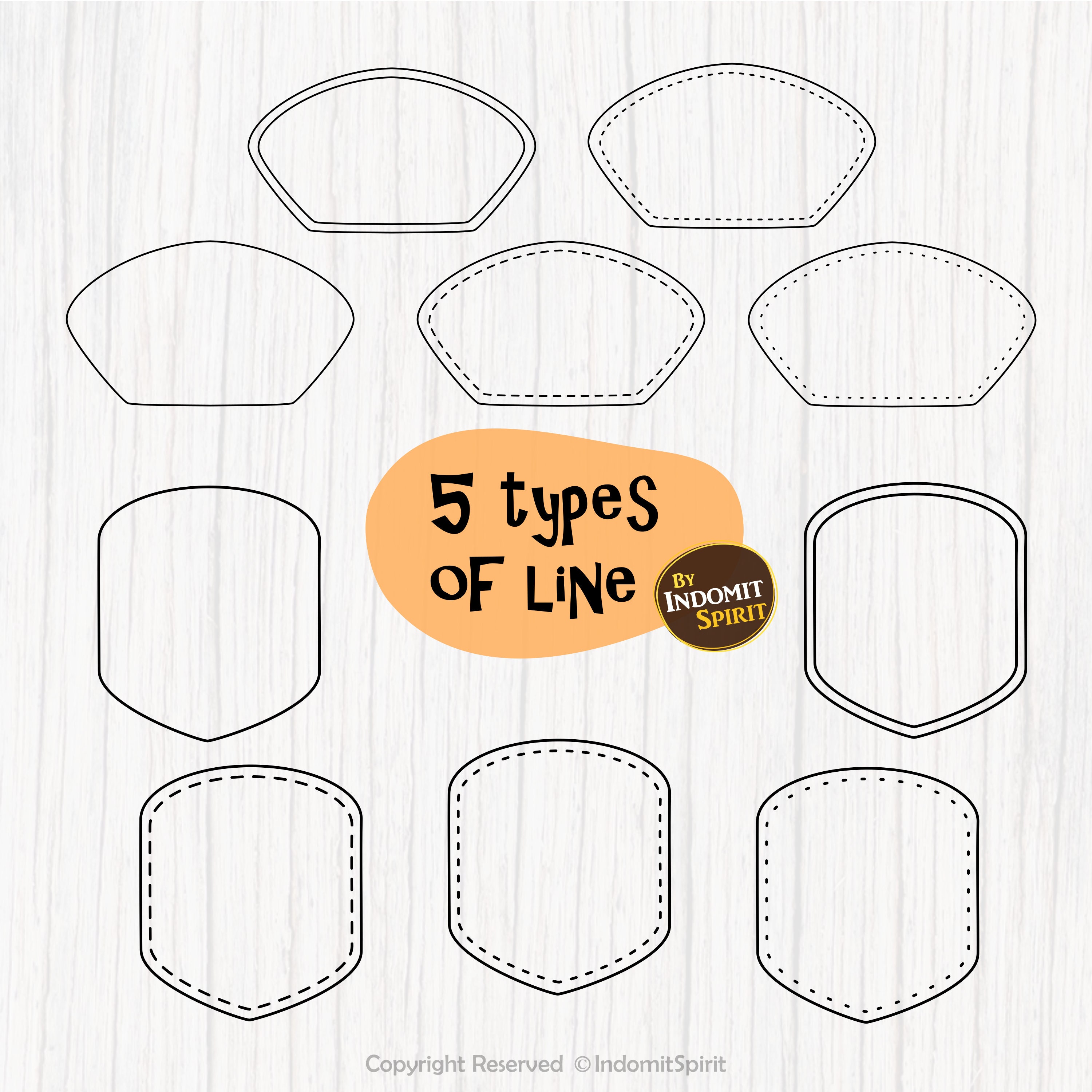 Patch Svg & Png /dotted Outline Svg / Patches Rounded Corners / Patches