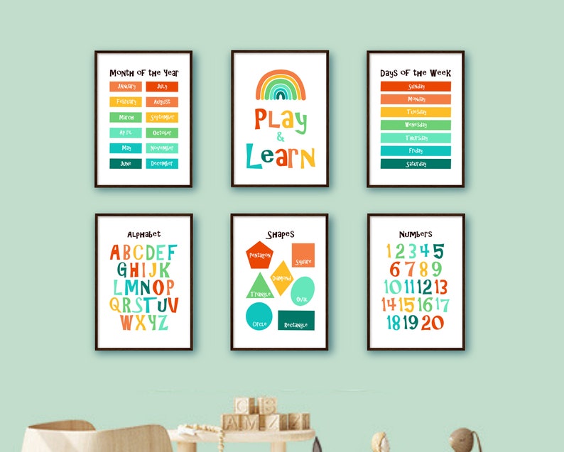 Educational Posters Png Pdf / Preschool Collection/ Montessori Etsy