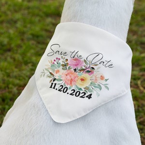 PET BANDANA, Save the date, Wedding Bandana, Dog Bandana, Cat Bandana, Wedding Bandana, Gifts for Bride, Engagement gifts, Cat Wedding Scarf