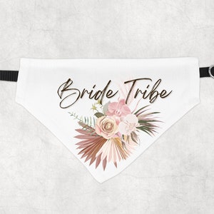DOG BANDANA, Dog Wedding Bandana, Boho Wedding Dog Bandana, Custom Dog Bandana, Wedding Bandana, Gift for Bride, Engagement Gift,Bride Tribe