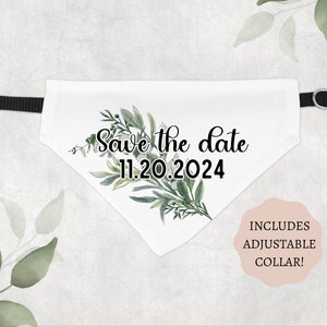 DOG BANDANA, save the date Bandanas, Wedding Bandana, Boho Wedding Dog Bandana, Custom Pet Bandana, Gifts for Brides, Wedding Pet Accessory