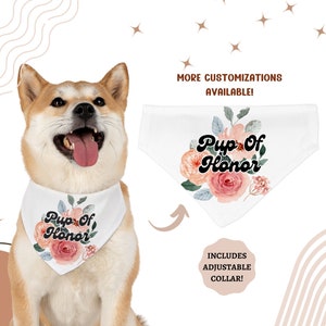 DOG BANDANA, Pup of Honor , Wedding Bandana Prop, Boho Wedding Dog Bandana, Custom Dog Bandana, Wedding Bandana, Gifts for Brides