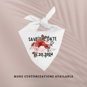 DOG BANDANA, Save The Date Wedding Bandana, Boho Wedding Dog Bandana, Custom Dog Bandana, Wedding Bandana, Gifts for Bride, Engagement Gifts