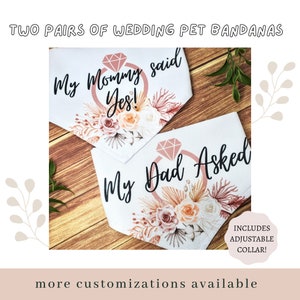 TWO DOG BANDANA, I Do Too Wedding Bandana, Boho Wedding Dog Bandana, Custom Dog Bandana, Wedding Bandana, Gifts for Bride, Engagement Gifts