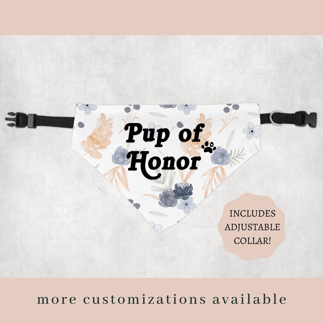 DOG BANDANA Pup of Honor Bride Wedding Bandana Boho Wedding Etsy