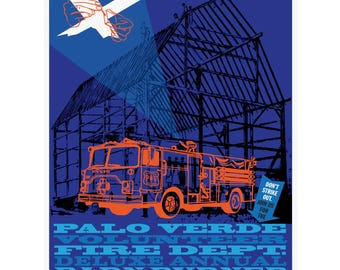 Affiche annuelle Palo Verde VFD du brûleur de grange | Art psychédélique, 18 x 24 po.