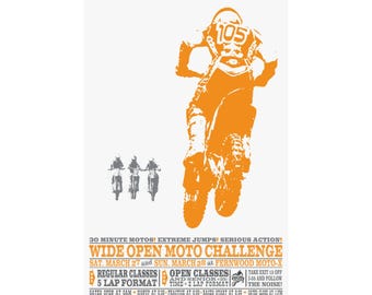 Défi moto grand public 2012 | Affiche de l'événement Red Bull, 61 x 36 cm