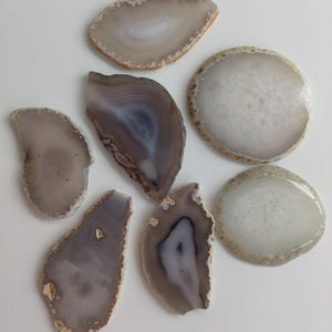 Agate slices polished