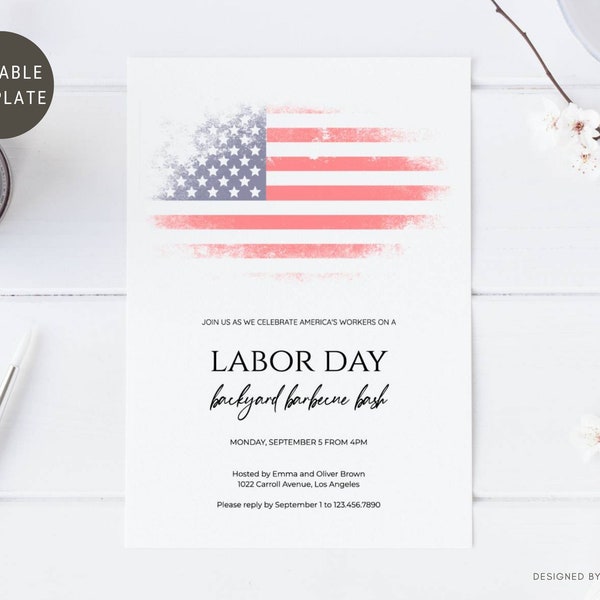 Labor Day Invite Etsy
