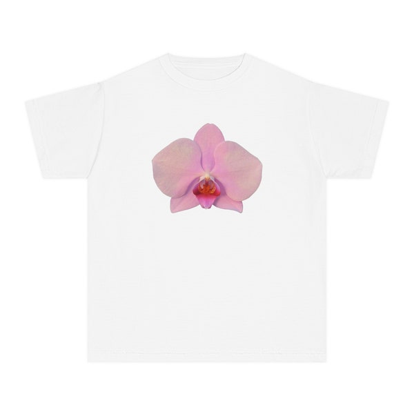 Pink orchid baby tee, y2k baby tee, y2k clothing