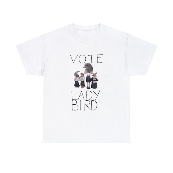 Vote Ladybird Graphic Tee Film by Greta Gerwig, Saoirse Ronan and Timothee Chalamet, Unisex Heavy Cotton Tee