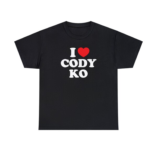 Me encanta Cody Ko Unisex camiseta de algodón pesado