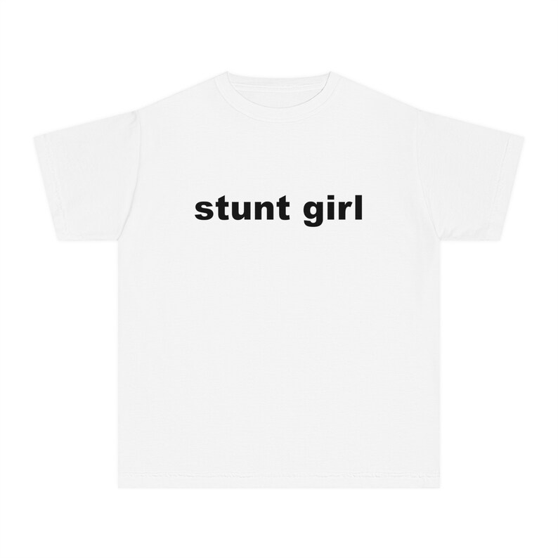 Y2k Top, Stunt Girl Grunge Y2k Baby Tee Shirt, 90s Rock Girl, Courtney