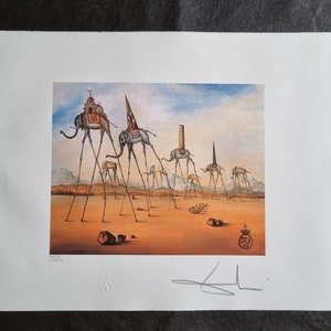 Salvador Dalí  "Elefanti Giraffa" Edizione limitata, numerata (Dali Pittore # Surrealismo # Cubismo # Arte moderna)